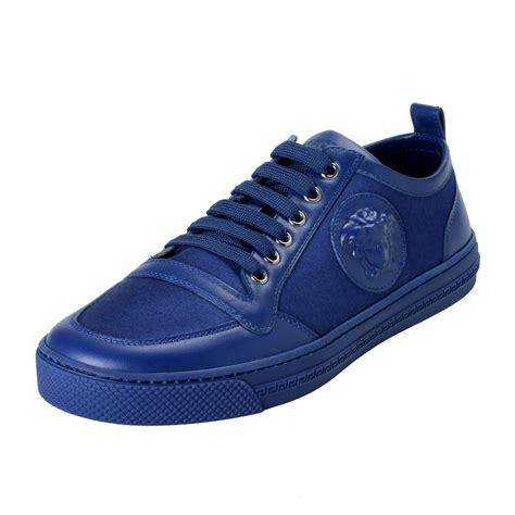 blue versace shoes|Versace blue sneakers.